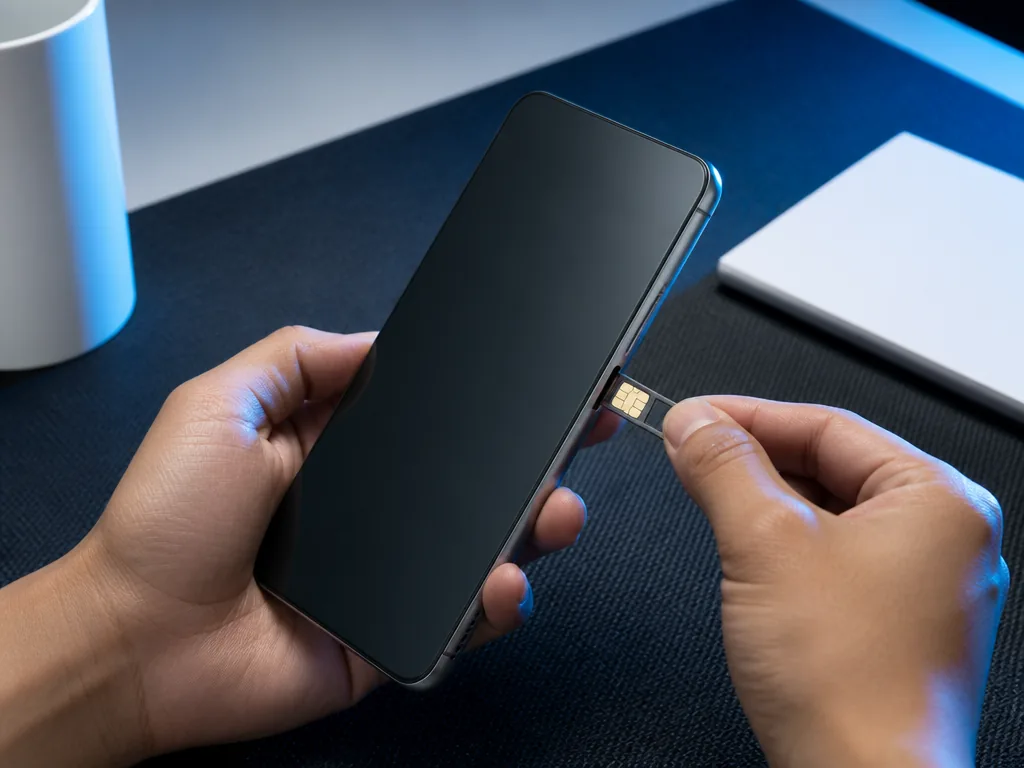 Patient en téléconsultation avec le Dr. SIM sur un smartphone, cadre médical